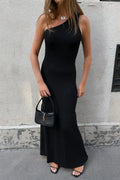 Celeste – Elegant One-Shoulder Maxi Dress