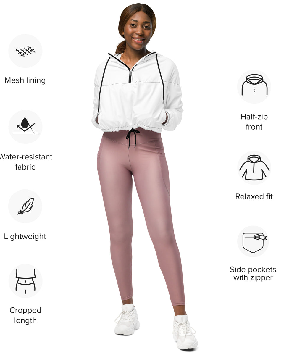 Corta vento cropped feminino